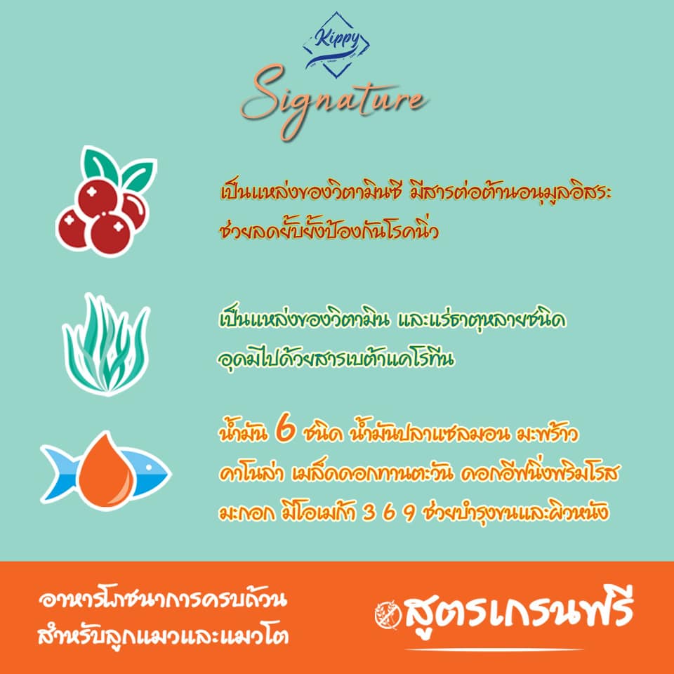 Kippy Grain Free อาหารแมวคิปปี้ เกรนฟรี ขนาด 1.5 กก.