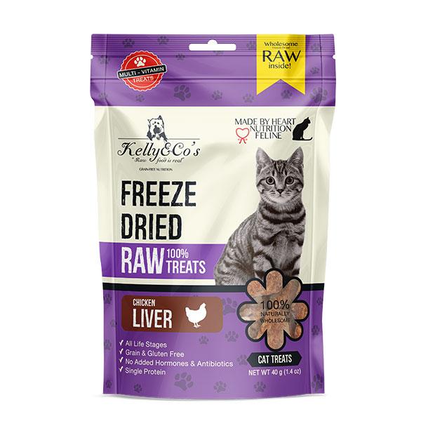 Kelly&Co's Freeze Dried ขนมฟรีซดราย ซิงเกิ้ลทรีทส์ ฟรีเมี่ยม เคลลี่แอนด์โคสำหรับแมว ขนาด 40 กรัม