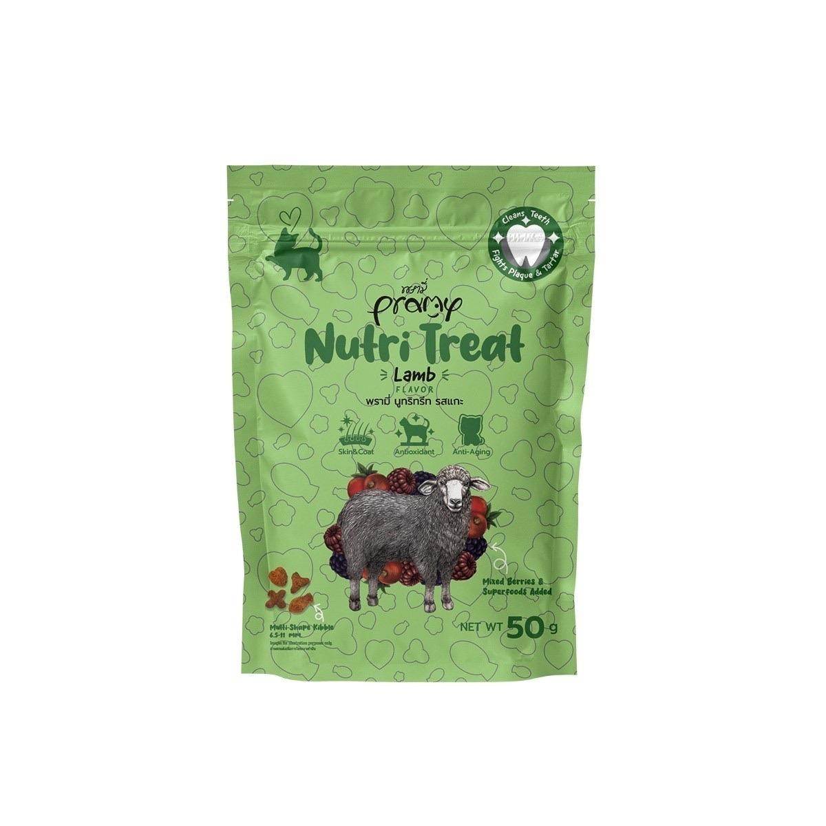 ขนมแมวขัดฟัน ขนมแมวขบเคี้ยว พรามี่ Pramy Nutri Treat  ขนาด 50 กรัม