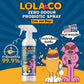 LOLA&CO Zero odour probiotic spray สเปรย์ดับกลิ่นสำหรับสัตว์เลี้ยง ขจัดกลิ่นไม่พึงประสงค์ ขนาด 400 มล.