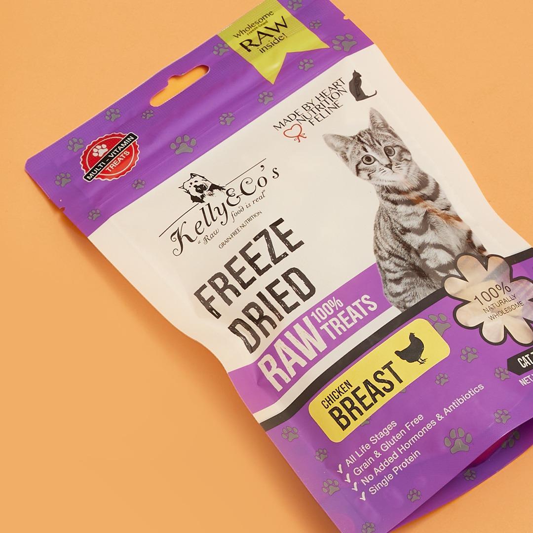 Kelly&Co's Freeze Dried ขนมฟรีซดราย ซิงเกิ้ลทรีทส์ ฟรีเมี่ยม เคลลี่แอนด์โคสำหรับแมว ขนาด 40 กรัม