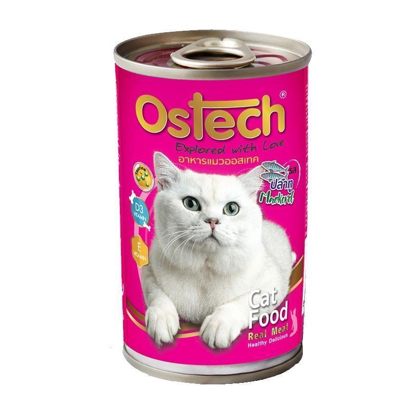 [ยกลัง 24 กระป๋อง] Ostech Can Original อาหารเปียกแมวออสเทค แบบกระป๋อง ขนาด 400 กรัม