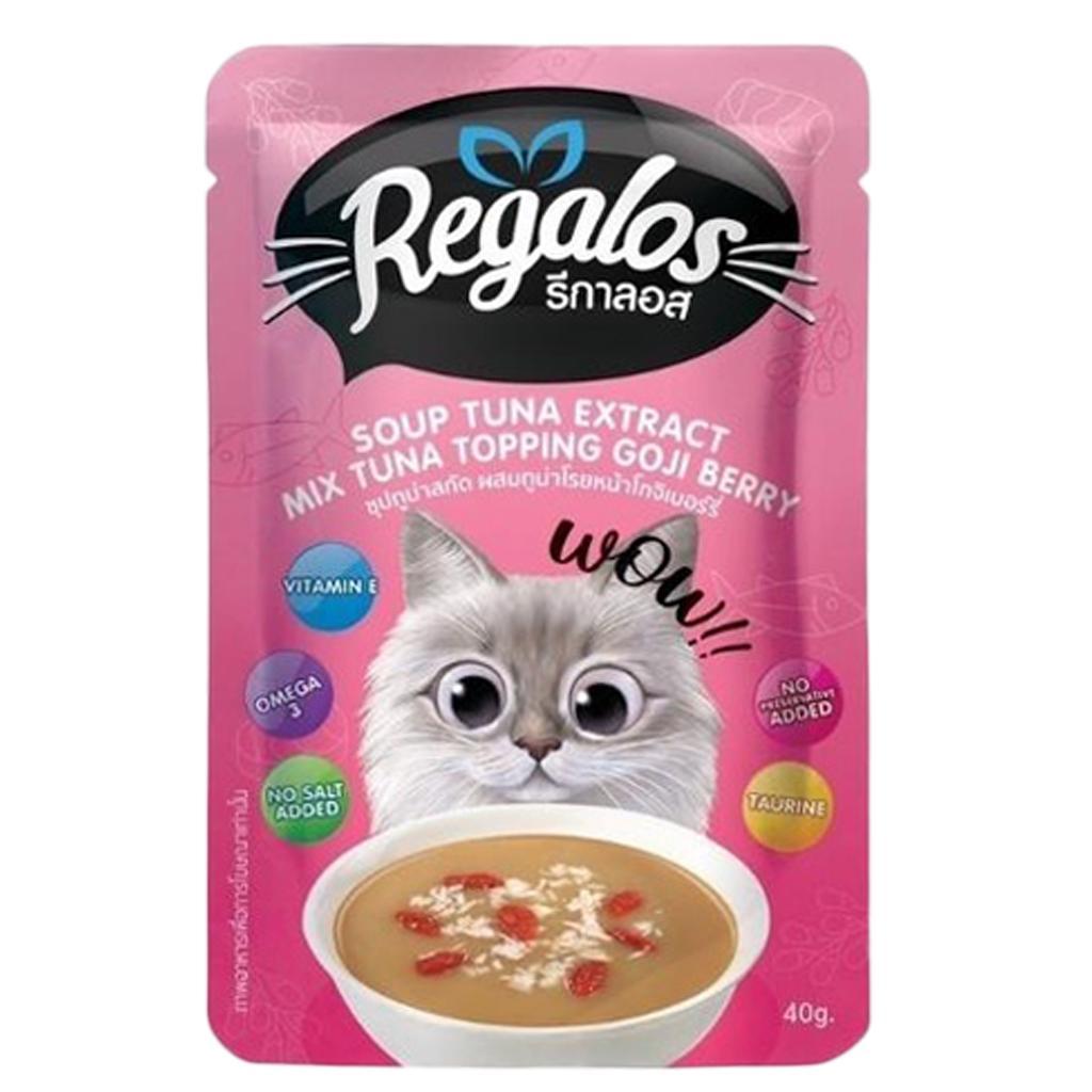 Regalos Soup Tuna ซุปทูน่าสกัดสำหรับแมว ขนาด 40 กรัม