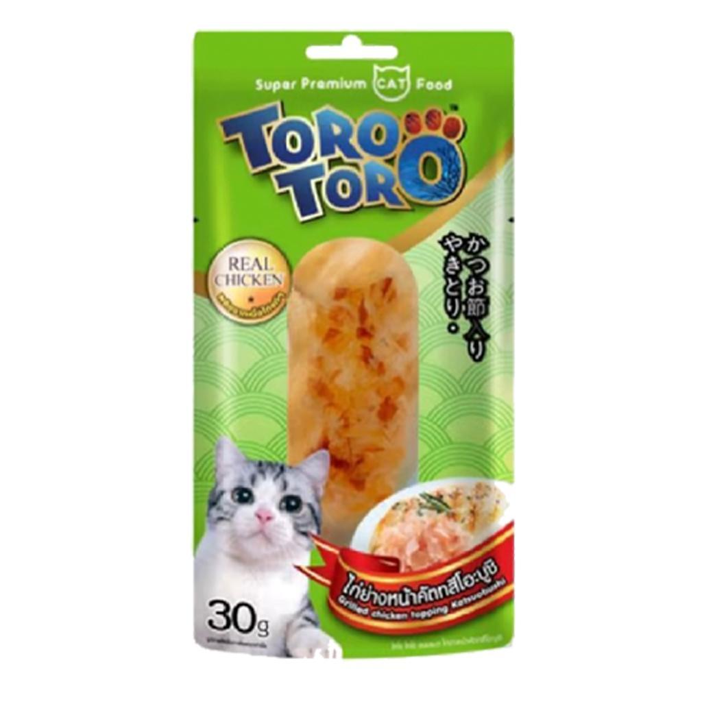 ขนมแมว TORO TORO โทโร โทโร่ ปลาชิ้น ไก่ชิ้น ขนาดซอง 30 กรัม