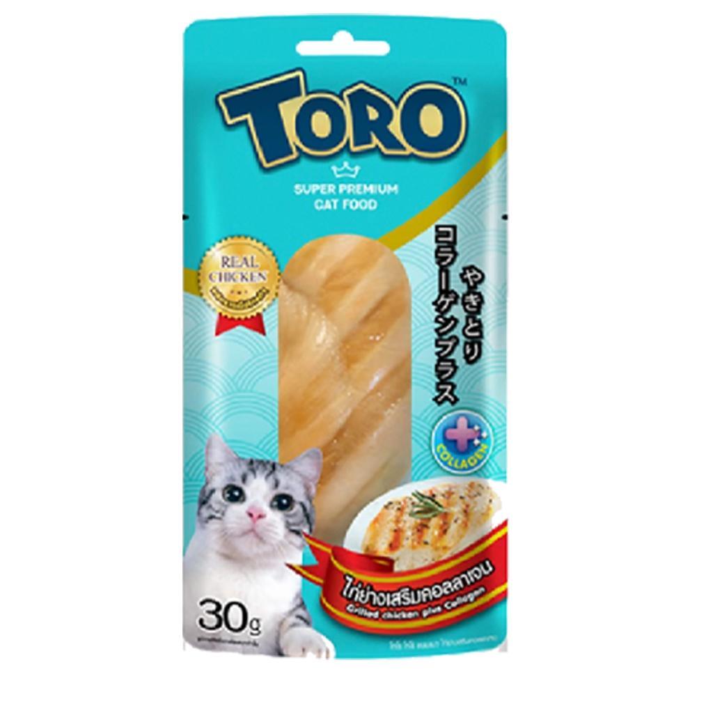 ขนมแมว TORO TORO โทโร โทโร่ ปลาชิ้น ไก่ชิ้น ขนาดซอง 30 กรัม