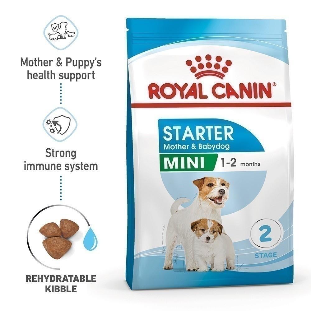 [1kg.] Royal Canin Mini Starter Mother & Baby Dog 1 กก. อาหารเม็ดแม่สุนัขและลูกสุนัขหย่านม พันธุ์เล็กอายุ 1-2 เดือน (โรยัล คานิน)