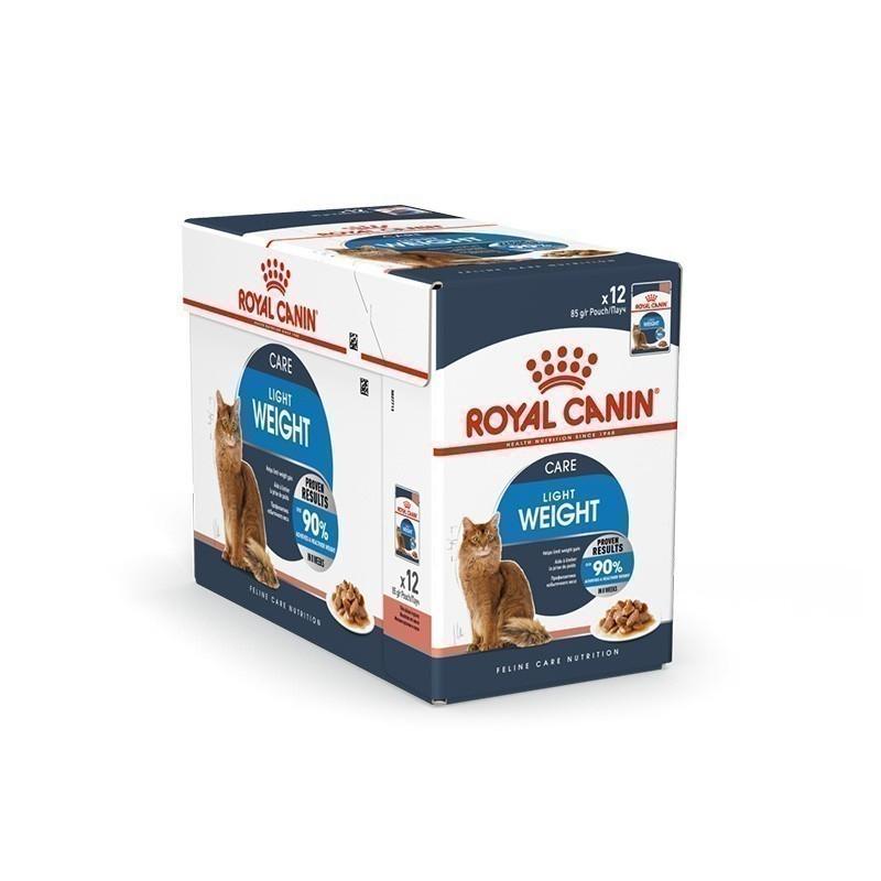 [ยกกล่อง 12 ซอง] Royal Canin Light Weight Care Pouch Gravy อาหารเปียกแมวโต ควUคุmน้ำหนัก อายุ 12 เดือนขึ้นไป (Wet Cat Food, โรยัล คานิน)