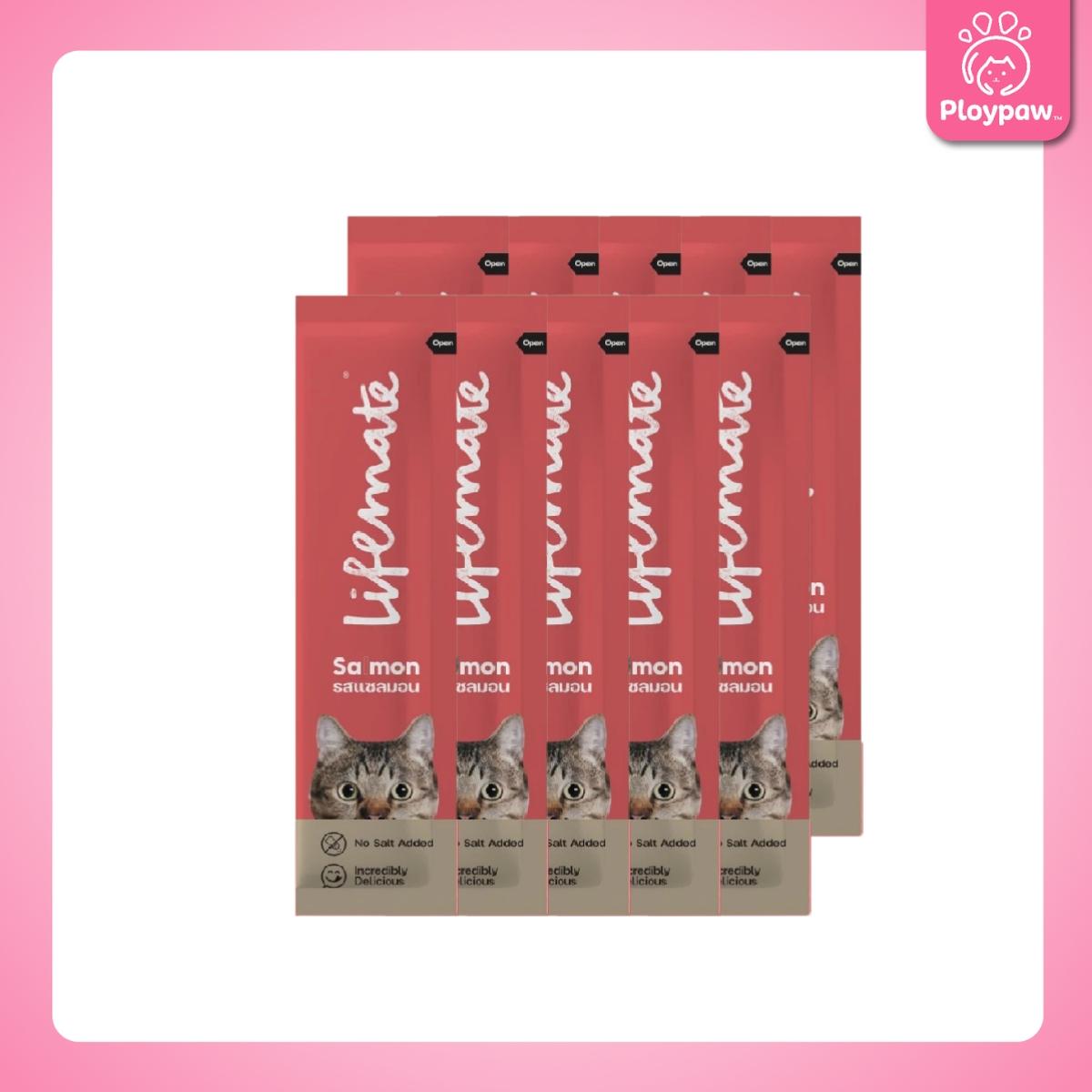 [แพ็ค 10 ซอง] Lifemate Cat Mousse Creamy ขนมแมวเลีย ไลฟ์เมท ขนาดซอง 12 กรัม(12g.)