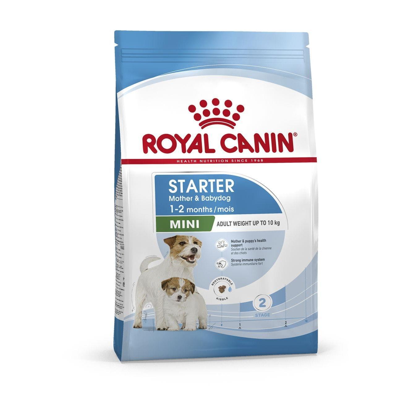 [1kg.] Royal Canin Mini Starter Mother & Baby Dog 1 กก. อาหารเม็ดแม่สุนัขและลูกสุนัขหย่านม พันธุ์เล็กอายุ 1-2 เดือน (โรยัล คานิน)