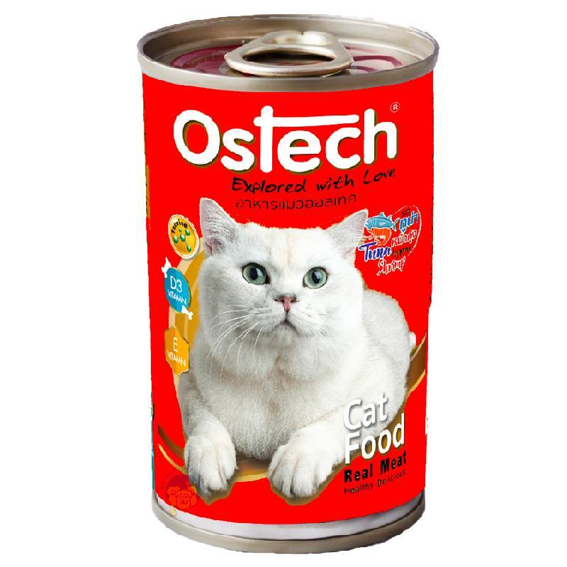 [ยกลัง 24 กระป๋อง] Ostech Can Original อาหารเปียกแมวออสเทค แบบกระป๋อง ขนาด 400 กรัม