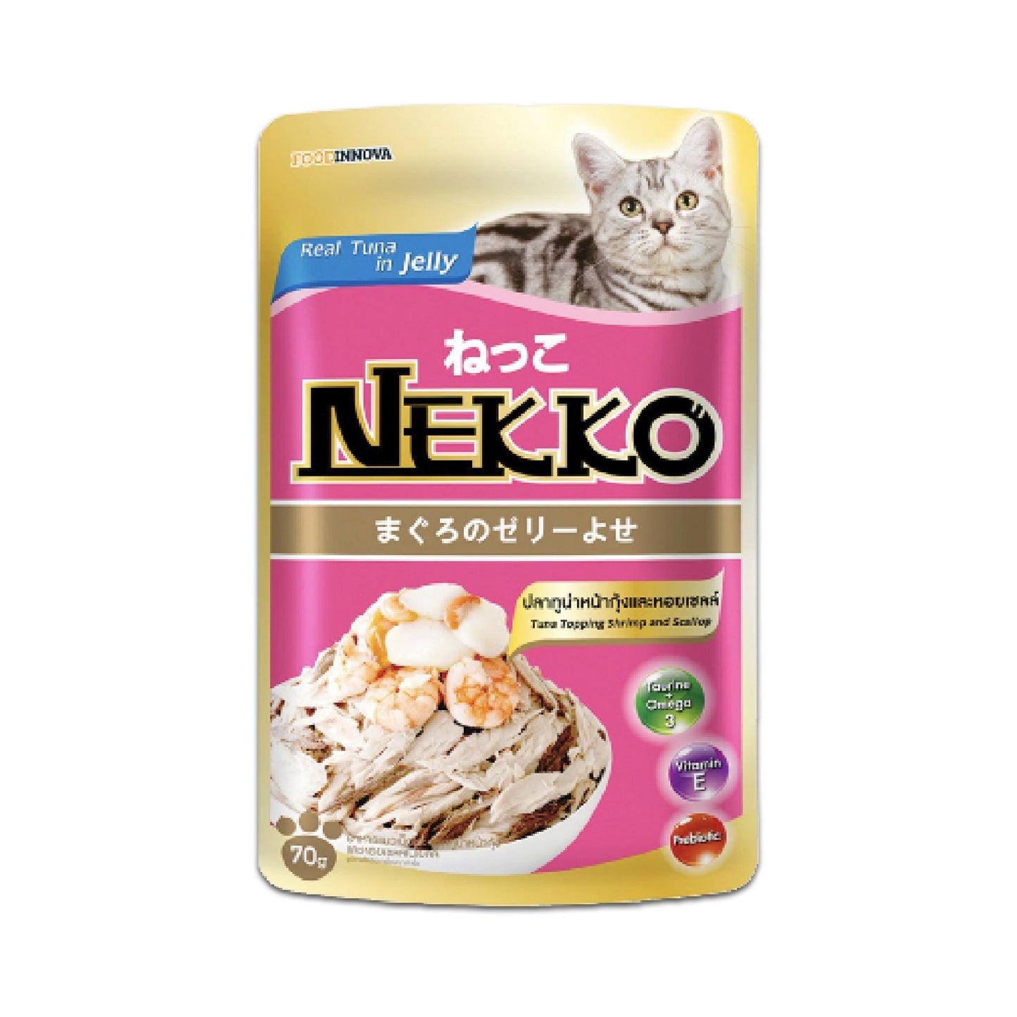 [ยกโหล 12 ซอง] Nekko Pouch อาหารเปียกแมว เน็กโกะ ขนาดซอง 70 กรัม