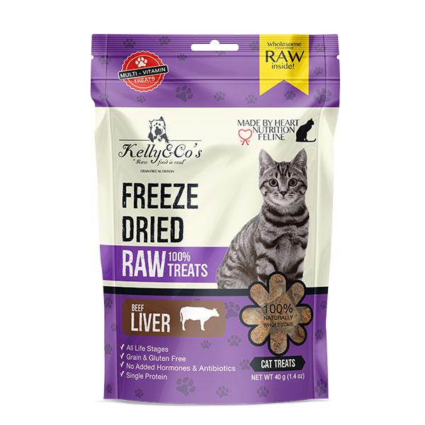 Kelly&Co's Freeze Dried ขนมฟรีซดราย ซิงเกิ้ลทรีทส์ ฟรีเมี่ยม เคลลี่แอนด์โคสำหรับแมว ขนาด 40 กรัม