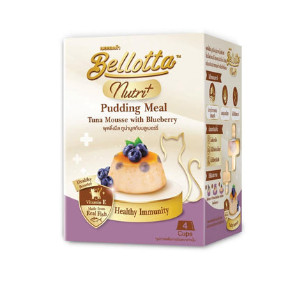 Bellotta Pudding Nutri Meal เบลลอตต้า พุดดิ้ง ขนมสำหรับแมวทุกช่วงวัย ขนาด 4 ถ้วยx25 กรัม