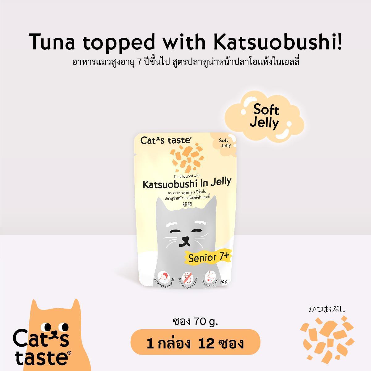 [ยกลัง 48 ซอง] Cat's Taste อาหารเปียกแมว แคทเทส ขนาดซอง 70-75 กรัม