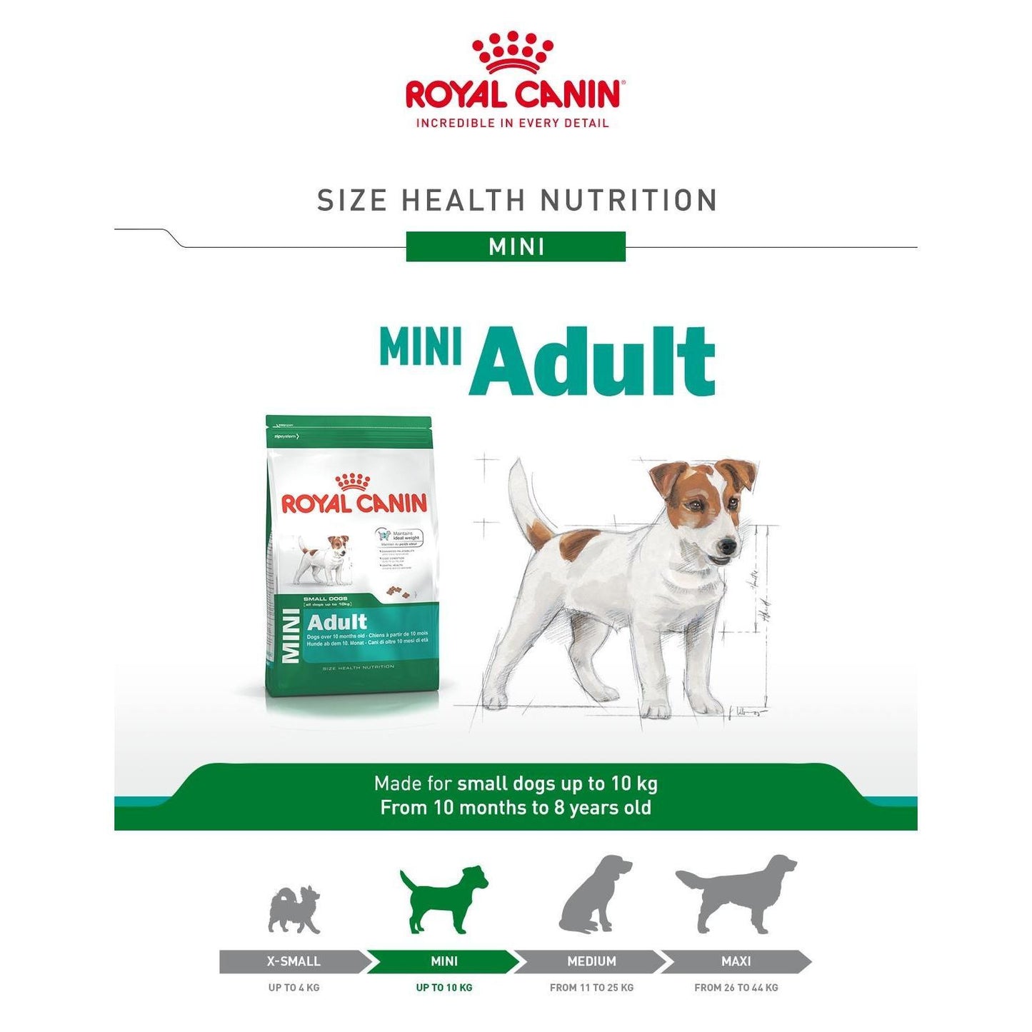 [4kg.] ROYAL CANIN โรยัล คานิน อาหารสุนัขโต พันธุ์เล็ก ขนาด 4 กก. ชนิดเม็ด (MINI ADULT)