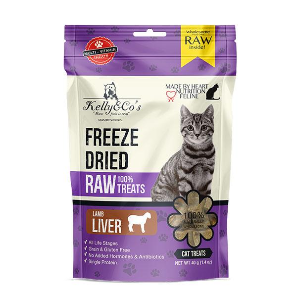 Kelly&Co's Freeze Dried ขนมฟรีซดราย ซิงเกิ้ลทรีทส์ ฟรีเมี่ยม เคลลี่แอนด์โคสำหรับแมว ขนาด 40 กรัม