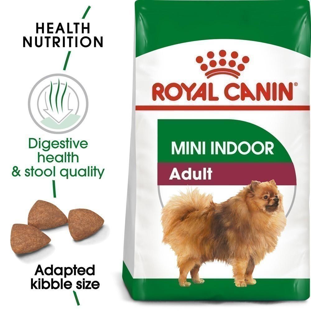 [3kg.] Royal Canin Mini Indoor Adult ขนาด 3 กก. อาหารเม็ดสุนัขโต พันธุ์เล็ก เลี้ยงในบ้าน อายุ 10 เดือน-  8 ปี (Dry Dog Food, โรยัล คานิน)