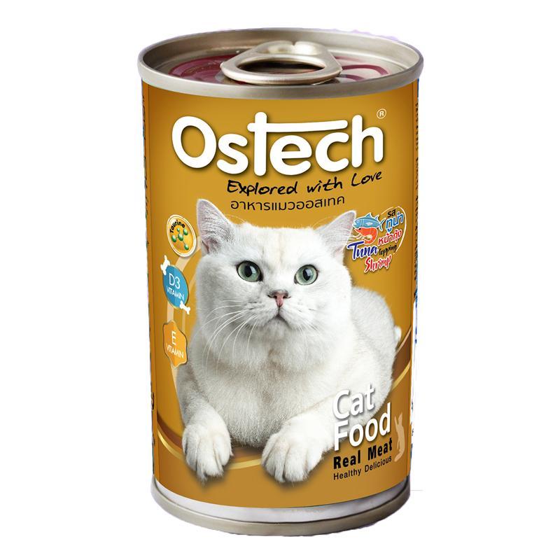 [ยกลัง 24 กระป๋อง] Ostech Can Original อาหารเปียกแมวออสเทค แบบกระป๋อง ขนาด 400 กรัม