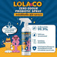 LOLA&CO Zero odour probiotic spray สเปรย์ดับกลิ่นสำหรับสัตว์เลี้ยง ขจัดกลิ่นไม่พึงประสงค์ ขนาด 400 มล.