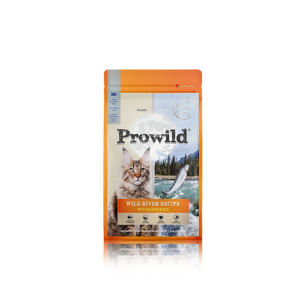 Prowild โปรไวลด์ อาหารแมวเกรด Super Premium เหมาะสำหรับแมวทุกสายพันธ์และทุกช่วงวัย ขนาด 1.5 กก.