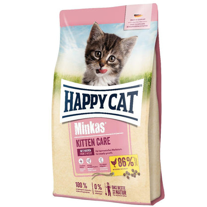 Happy Cat Minkas แฮปปี้แคท อาหารเม็ดสำหรับแมวทุกช่วงวัย และทุกสายพันธุ์ ขนาด 500 กรัม